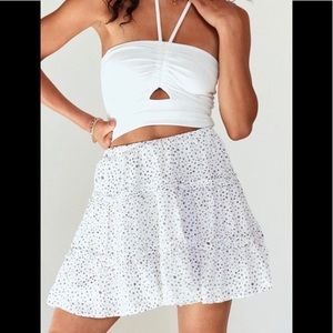 NWOT RASMUS MINI SKIRT WHITE